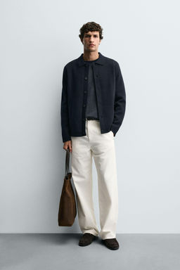 TEXTURED CARDIGAN WITH POCKETS
