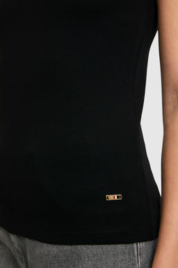 Kad_n Siyah Bisiklet Yaka Basic Ti__rt - U.s. polo assn фото 6