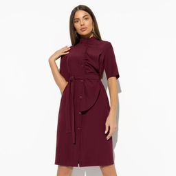 Платье Счастье свободы (bordo с поясом) - Charutti фото 2