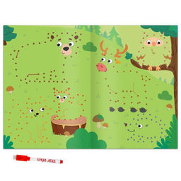 Многоразовая книга Рисуем по точкам. Животные, с маркером, 16 стр. - Буква-ленд фото 3