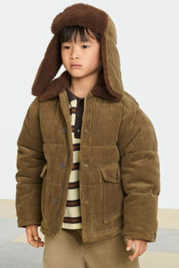 CORDUROY PUFFER COAT - Zara фото 3