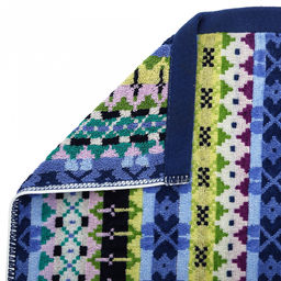 Missoni-3005 Полотенце махровое 34х78см, плотность 375гр/м2, 100% хлопок, велюр, синий, Bolangde (Китай) - Домашняя мода фото 2