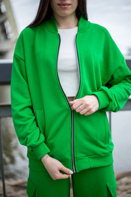 299 Костюм женский карго, зеленый - Knitka wear фото 6