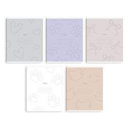 Цена за 2 шт. Тетрадь школьная ученическая, 18 л, клетка, арт. 74140/ 5 КОКЕТКОР /А5+, мягкий переплёт (2 скобы),