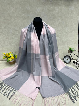 Палантин в клетку из кашемира, мультицвет