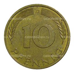 Монета 10 пфеннигов 1988 года G Германия