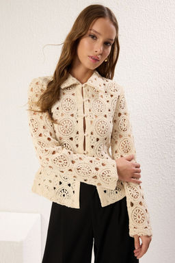 Tas Dantel Gorunumlu Ajurlu H?rka TWOSS25HI00010