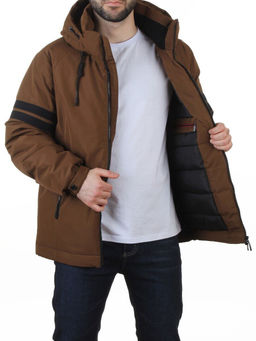D6821 BROWN Куртка мужская зимняя (200 гр. холлофайбер)