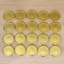 Цена за 40 шт. Крышка для консервирования Komfi, ТО-82 мм, жесть, винтовая, лак, фасовка 20 шт., золотистая