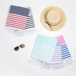 Пештемаль для пляжа, бани, сауны Фортуна 100х180 см, сиреневый - Lovelife фото 5