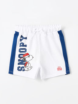 Beli Lastikli Snoopy Bask?l? Erkek Bebek ?ort