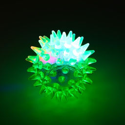 Мяч светящийся мини для кошек, TPR, 3,5 см, зелёный - Пижон фото 2