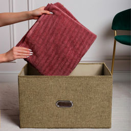 VAL B15-BOX-L Короб стеллажный с крышкой, 44*30*29 см, бежевый, аромасаше в комплекте, BASIC, шт - Valiant фото 5