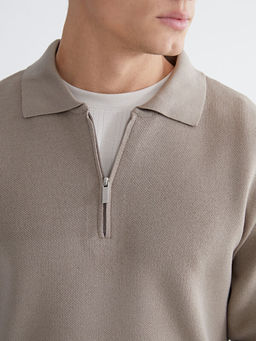 Polo Yaka Erkek Triko Kazak