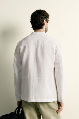 SOBRECAMISA REGULAR FIT BOLSILLOS / Blanco - Zara фото 3