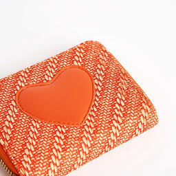 Кошелёк на молнии Сердце, жёлтый