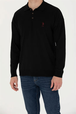 U. S. Polo Assn Мужской черный базовый свитер - U.s. polo assn фото 13