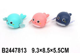 Кит заводной (2447813) 3цв. в ассорт., в пакете 9,3*8,5см