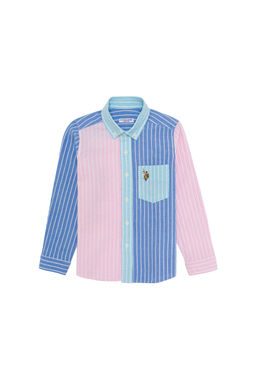 U. S. Polo Assn Пудровая рубашка с длинными рукавами для мальчика
