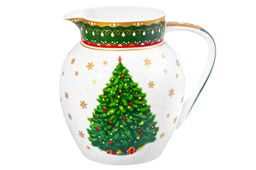 Кувшин 1,2 л 16*13*15,5 см Новогодняя елка зеленый узор, NEW BONE CHINA - Elan gallery фото 6