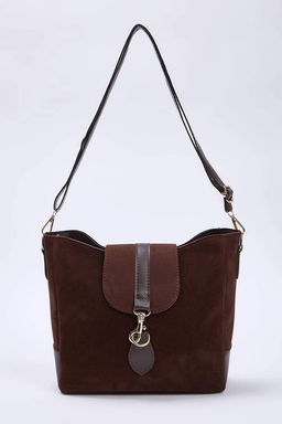Koyu Kahverengi Suet Toka Detayl? Kad?n Midi Tote Omuz Canta TAKAW26OC00063 - Trendyolmilla фото 13
