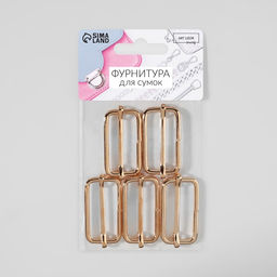 Цена за 7 шт. Пряжка регулирующая, внутренняя ширина - 32 мм, толщина - 5 мм, 5 шт, цвет золотой - Арт узор фото 3