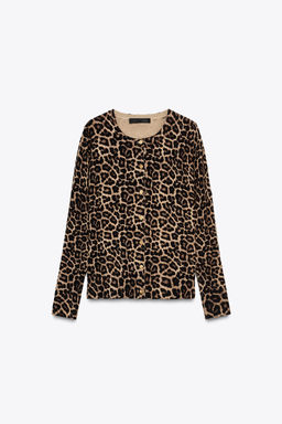 ANIMAL PRINT CARDIGAN - Zara фото 7