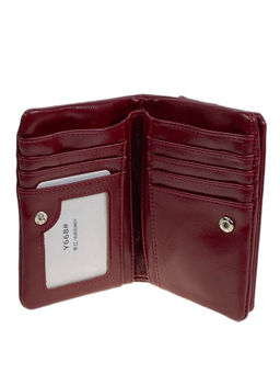 Женское портмоне из искусственной кожи, цвет бордовый - Greta фото 2