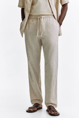 Pantal?n en mezcla de lino Regular Fit - H&m фото 7