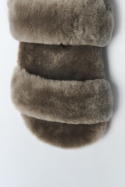 LIMITED EDITION SHEEPSKIN LEATHER SANDALS - Zara фото 9