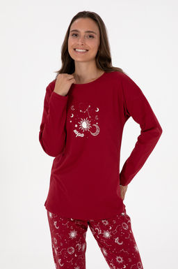 Kad_n Bordo Pijama Tak_m_ Sepette S_rpriz _ndirim - U.s. polo assn фото 3