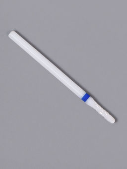 Фреза керамическая для маникюра «Тонкая», средняя нарезка, d=2×8×2.35 мм, в пластиковом футляре, белая