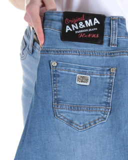 AN-9170 BLUE Джинсы зауженные женские AN&MA - Фабричный китай фото 9