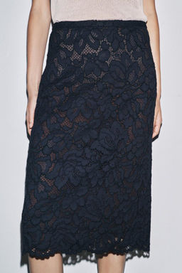 ZW COLLECTION LACE MIDI SKIRT - Zara фото 2