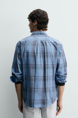 CAMISA REGULAR FIT CUADROS / Azul - Zara фото 3