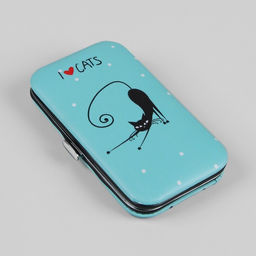 Набор маникюрный Кошечки, 6 предметов, в футляре, рисунок и цвет МИКС - Queen fair фото 7