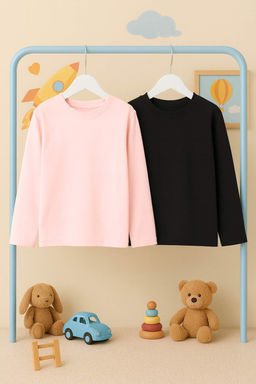 Lacivert*001 K?z Cocuk Duz Basic Bisiklet Yaka Pamuklu Orme T-Shirt TKDAW25TS00000 - Trendyolmilla фото 26