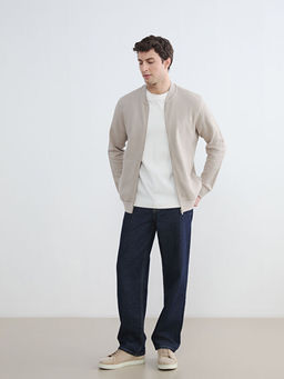 Kolej Yaka Erkek Fermuarl? Sweatshirt