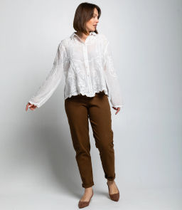 Блуза #КТ301 (19), белый - Dommod фото 4