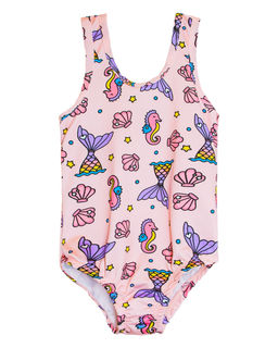 Распродажа -30%! Купальник для девочки 41117 морские обитатели 168 Be Friends