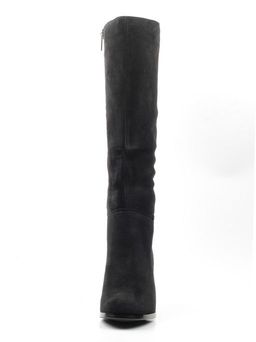 02-K82-B1 BLACK Сапоги зимние женские (натуральная замша, натуральный мех (евромех)) - Фабричный китай фото 9