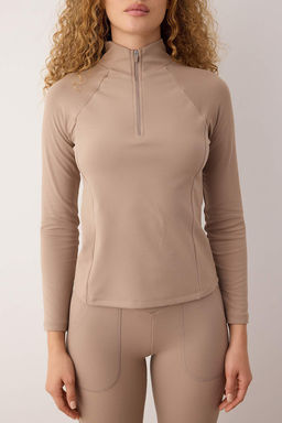 Siyah Soft F?rcal? ve Fitilli Kumas Fermuarl? Orme Spor Sweatshirt THMAW26SW00000 - Trendyolmilla фото 7