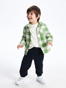 Beli Lastikli Basic Kadife Erkek Bebek Pantolon
