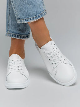 Кеды жен. белые, 903104, н/кожа