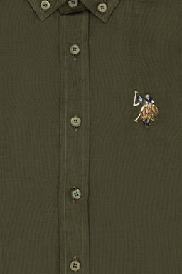 U. S. Polo Assn Базовая рубашка цвета хаки с длинным рукавом для мальчика - U.s. polo assn фото 6