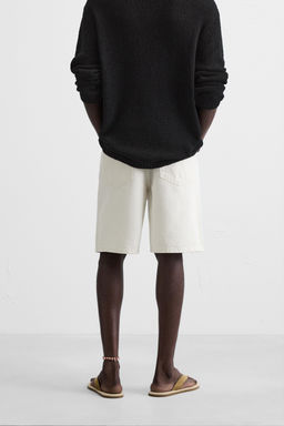 STRAIGHT-LEG DENIM BERMUDA SHORTS