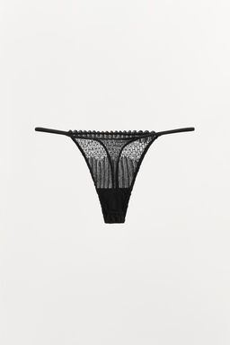 PLEATED LACE THONG - Zara фото 5