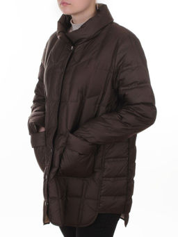 H24-328 BROWN Куртка пуховая облегченная женская (белый утиный пух) - Fashion фото 5