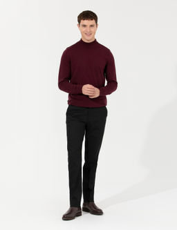 Siyah Regular Fit Kanvas Pantolon