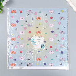 Цена за 5 шт. Бумага для скрапбукинга двусторонняя «Котики», плотность 180 г, 30.5×32 см